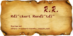 Rückert Renátó névjegykártya
