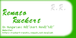 renato ruckert business card